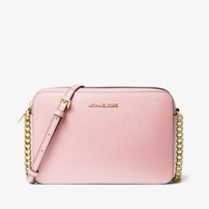 Jet Set Large Saffiano Leather Crossbody Bag Michael Kors